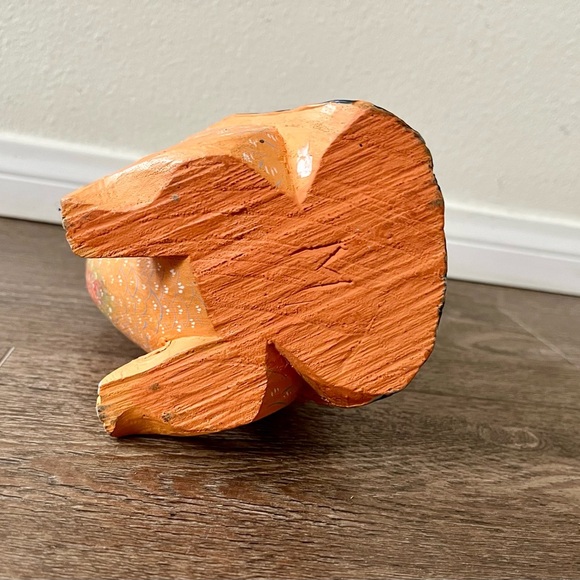 Colorful Hand-Painted wooden Owl Figurine 10 inches tall - Picture 4 of 9